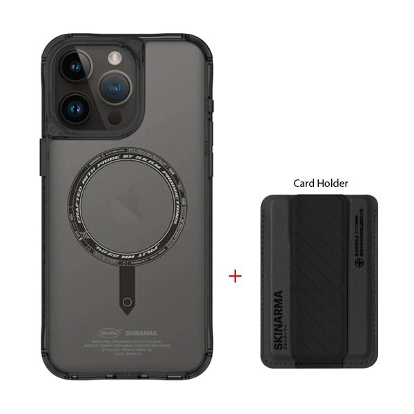 SkinArma iPhone 15 Pro Saido Case + Card Holder | Smoke SkinArma iPhone 15 Pro Saido Case + Card Holder | Smoke